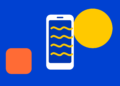 Illustratie: telefoon met golvende lijnen, symbool voor brain rot