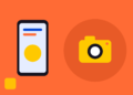 Illustratie van een camera-icoon met een schild, als symbool voor ouderlijk toezicht op Instagram