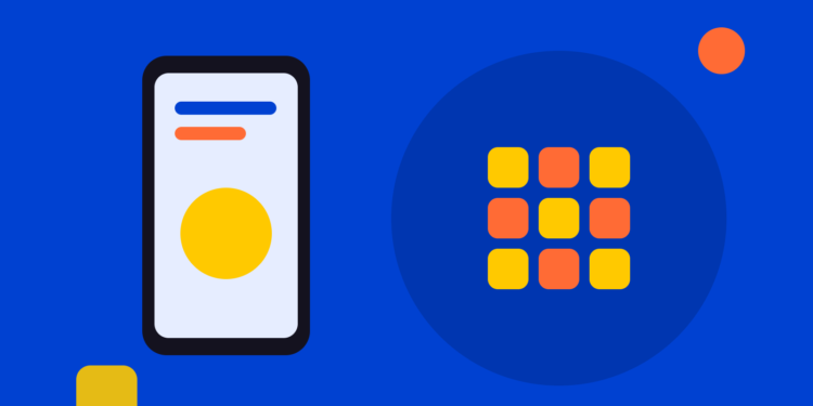 Illustratie van een Android-telefoon met een timer voor schermtijd